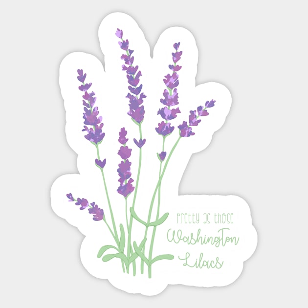 Washington Lilacs - Zach Bryan Sticker by Mikayla8110